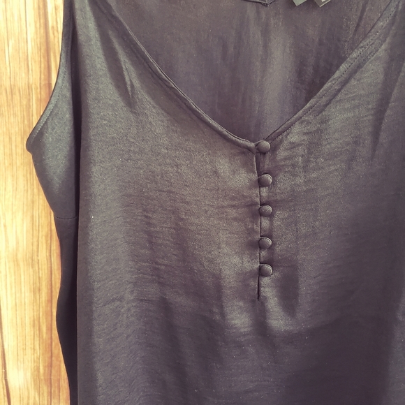 Michel Studio Black Satiny Tank 1X/16 - Picture 6 of 6